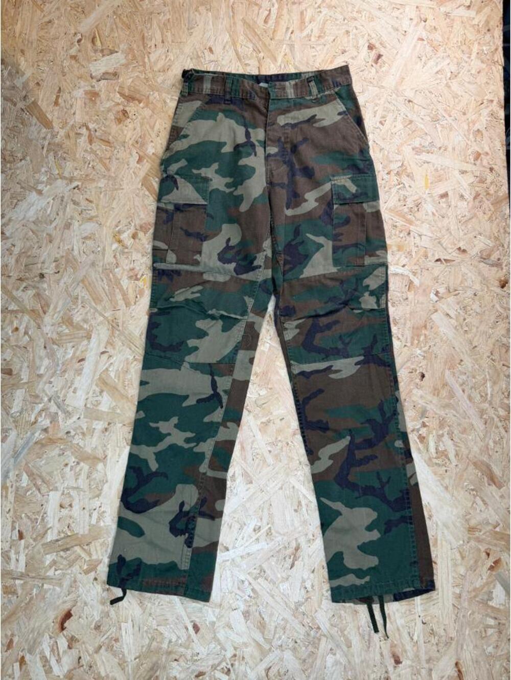US Military Woodland Camo BDU Pants Small Long Combat Cargo Trousers